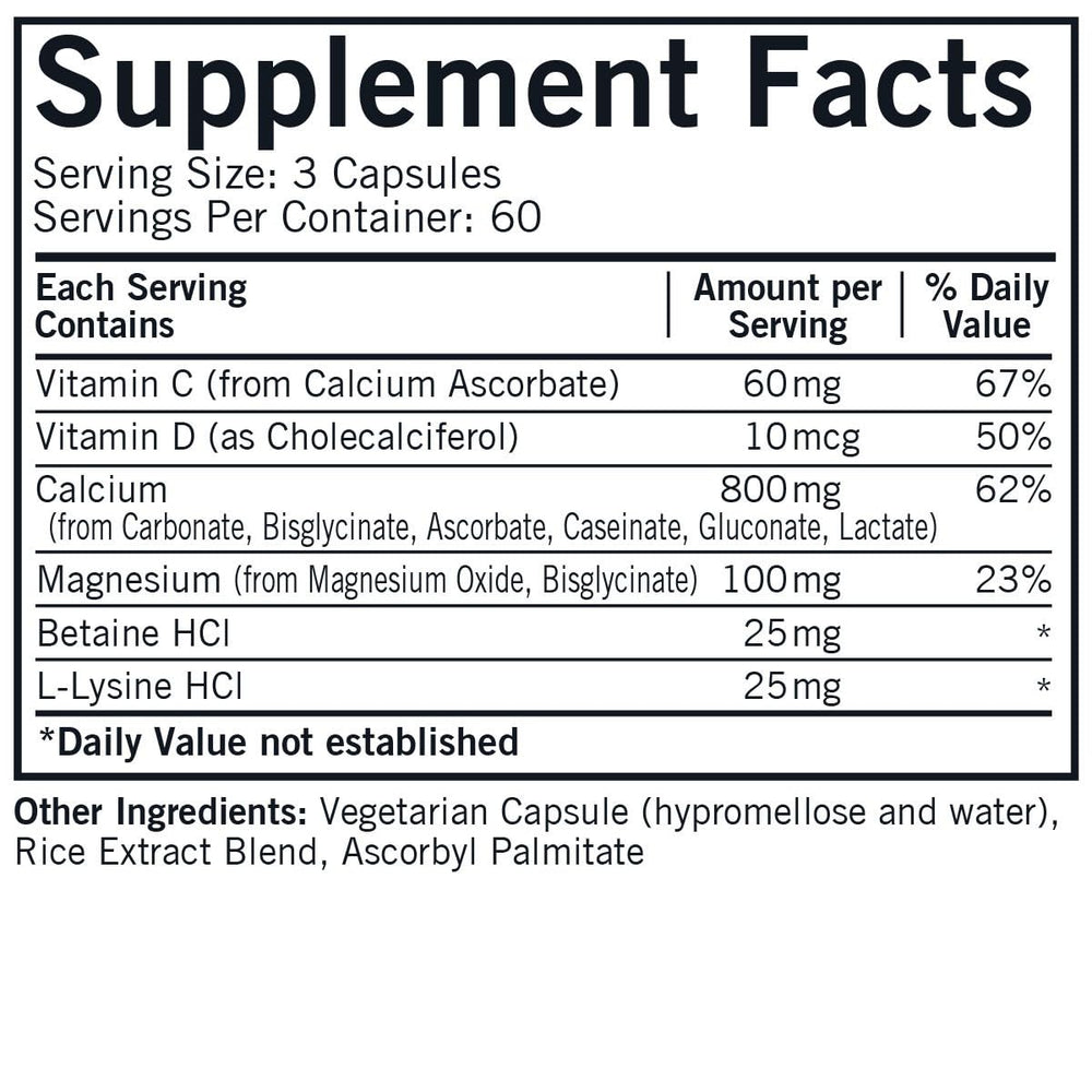 Kirkman Bone Support capsules arranged for easy daily calcium absorption