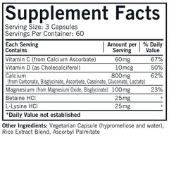 Kirkman Bone Support capsules arranged for easy daily calcium absorption