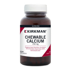 Kirkman calcium 250mg with vitamin d3 tablets in bottle for bone health