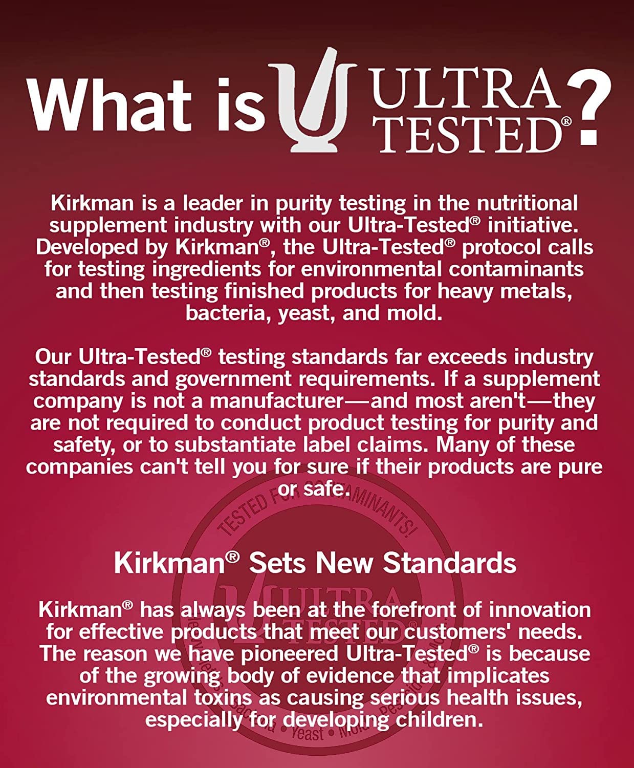 Tablets being poured from Kirkman bottle for easy dosing