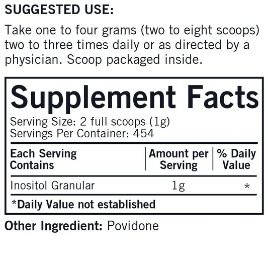 Kirkman Inositol powder bottle cap showing secure seal and purity