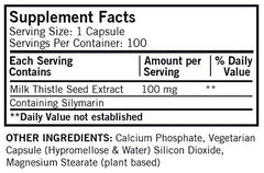 Kirkman Milk Thistle label highlighting hypoallergenic, gluten-free qualities