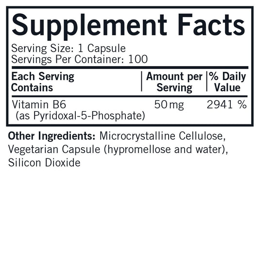 Kirkman P-5-P capsules plant-based, ideal for vegan supplement routines.