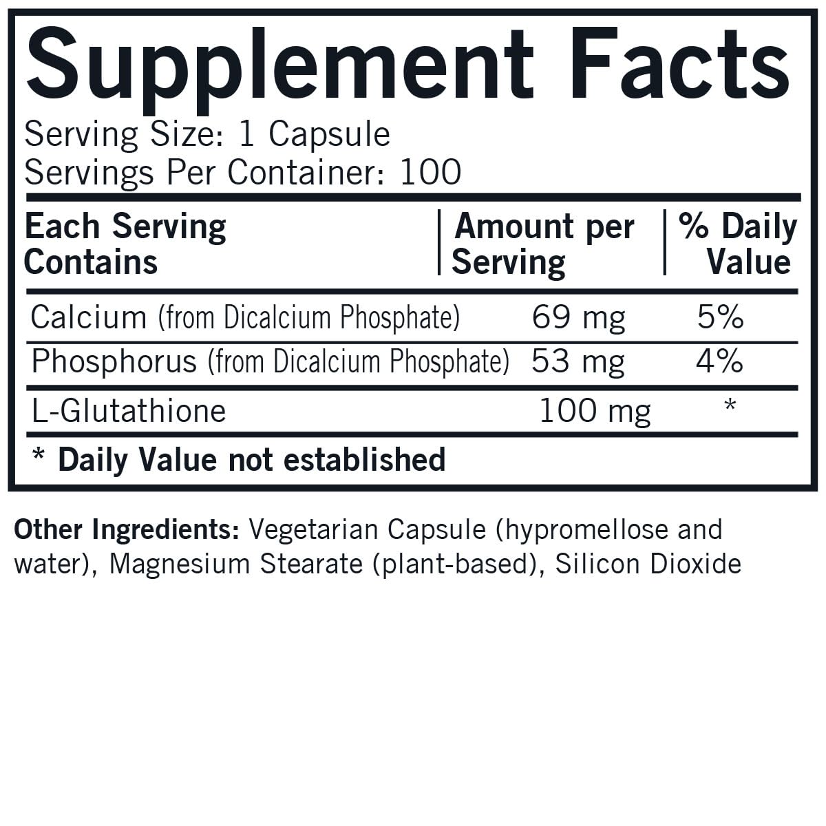 Kirkman reduced L-Glutathione capsules close-up highlighting plant-based capsules.