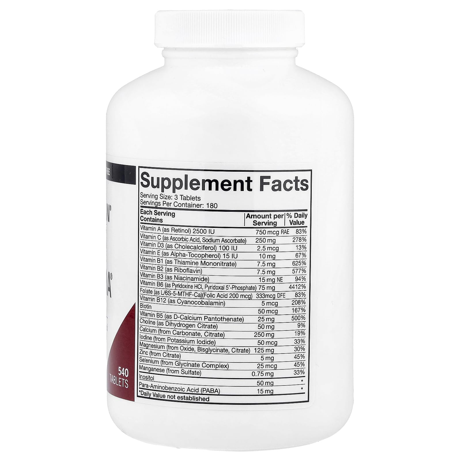 Kirkman Super Nu-Thera caplets close-up highlighting compact form for easy daily use.