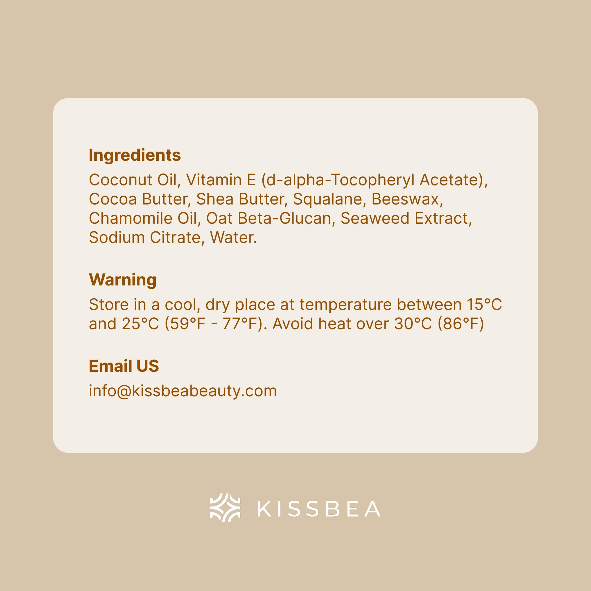 Kissbea chamomile and oat extracts feature in soothing care