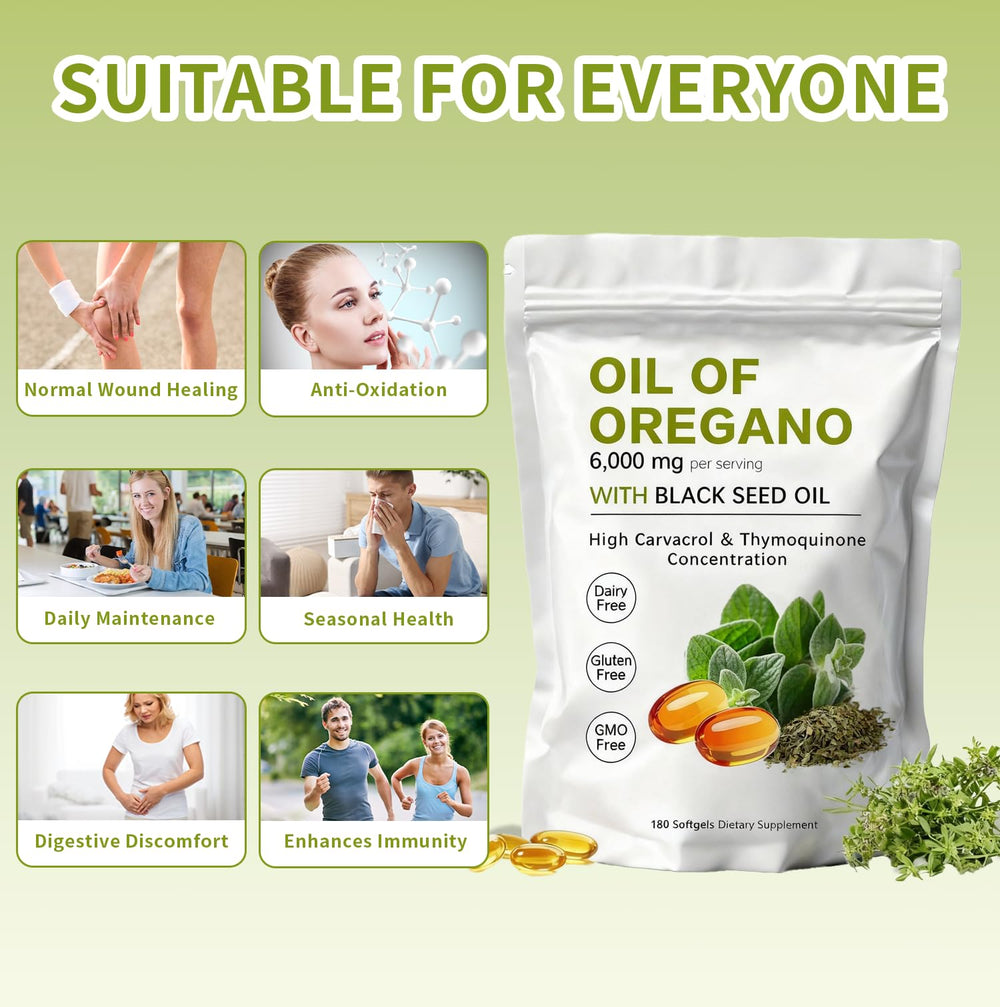 KITABIO Oil of Oregano Softgels airtight softgel technology preserves oil integrity.