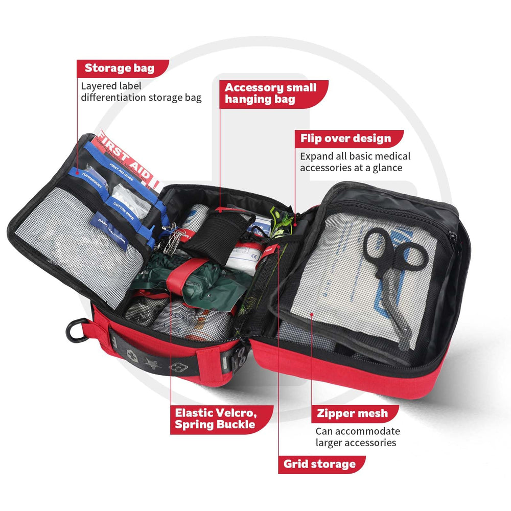 Kitgo first aid kit in handbag mode for everyday readiness.