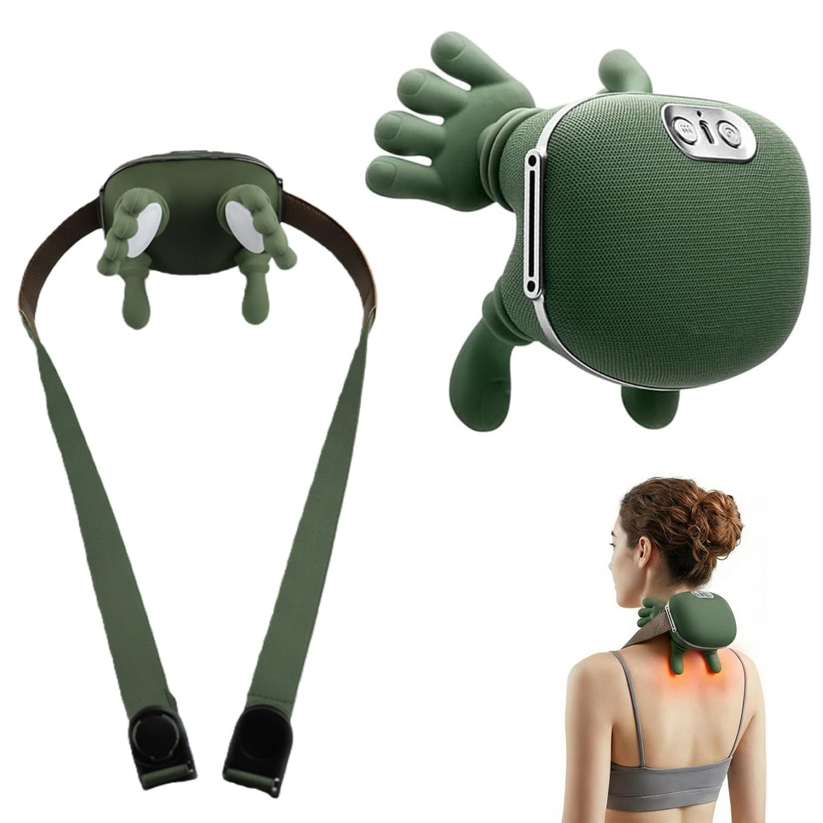 Kithouse neck massager with 4D kneading relieves neck tension and shoulder stress.