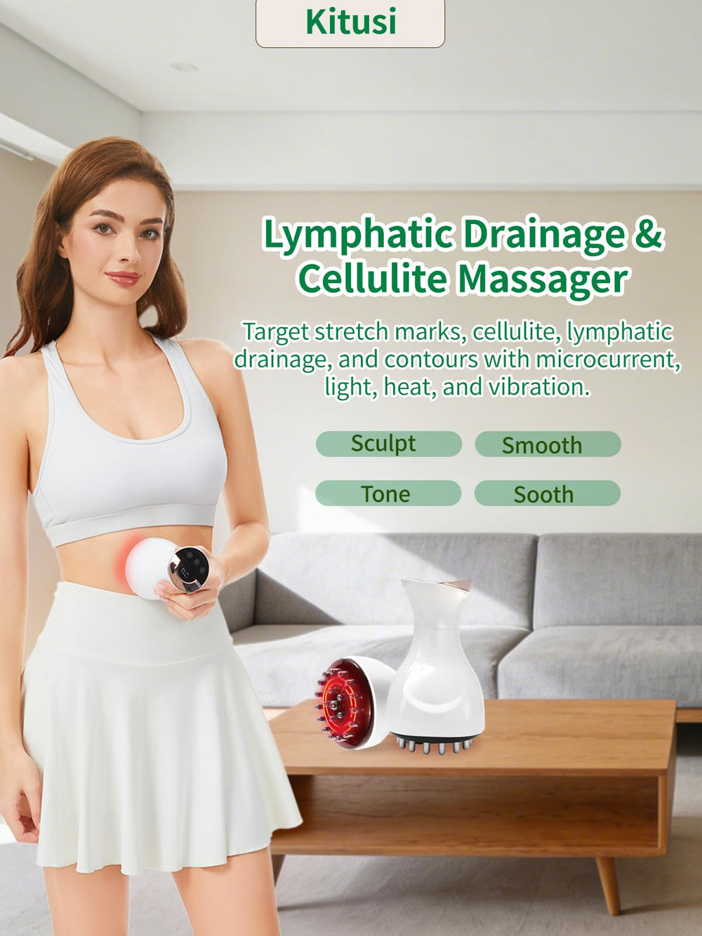 Kitusi anti cellulite massage tool smooths arms and thighs