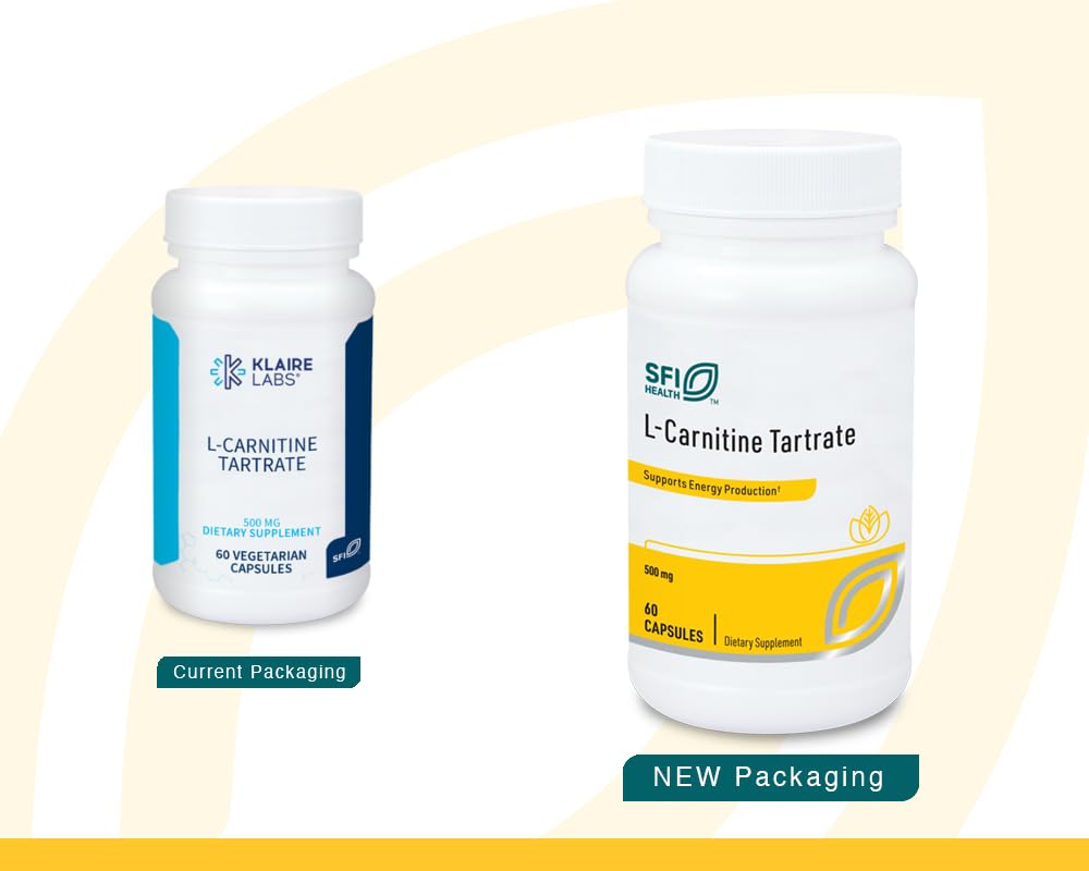 Close-up of Klaire L-Carnitine Tartrate capsules for reliable daily dosing