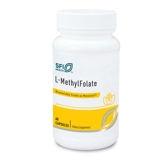 SFI Health Klaire L-Methylfolate 1000mcg capsule front supports daily methylation.