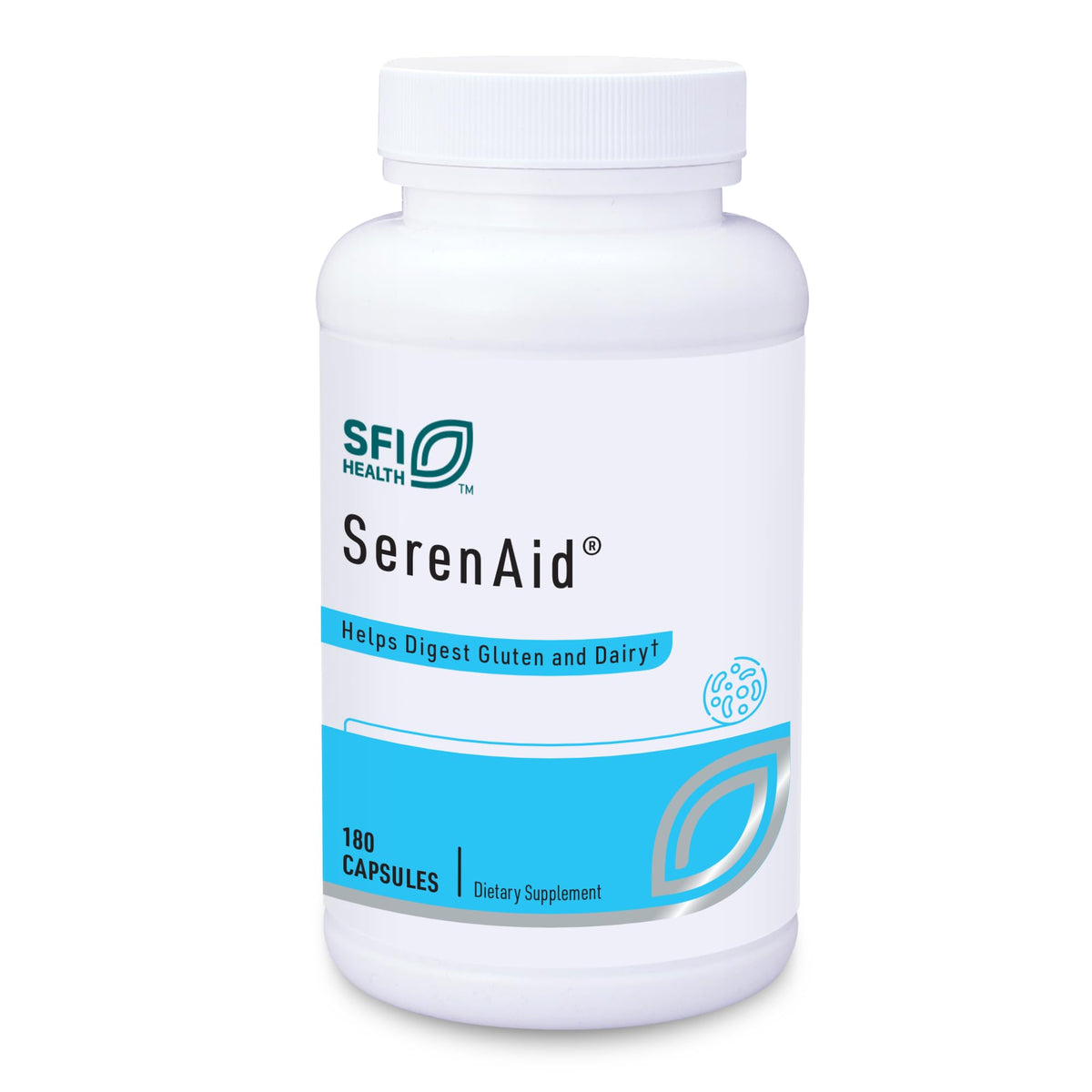Klaire Labs SerenAid bottle with capsules for convenient digestive support