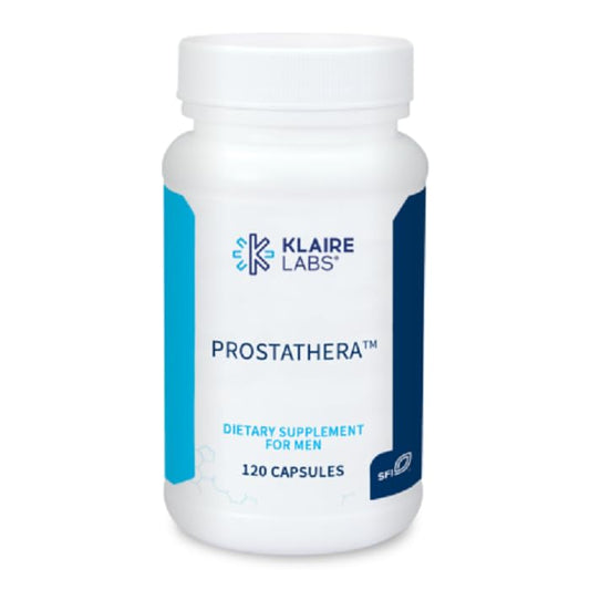 Klaire Labs SFI Health ProstaThera bottle supports daily prostate wellness.
