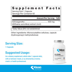 Klean Athlete Klean Ashwagandha capsules for daily use to support training adaptations.