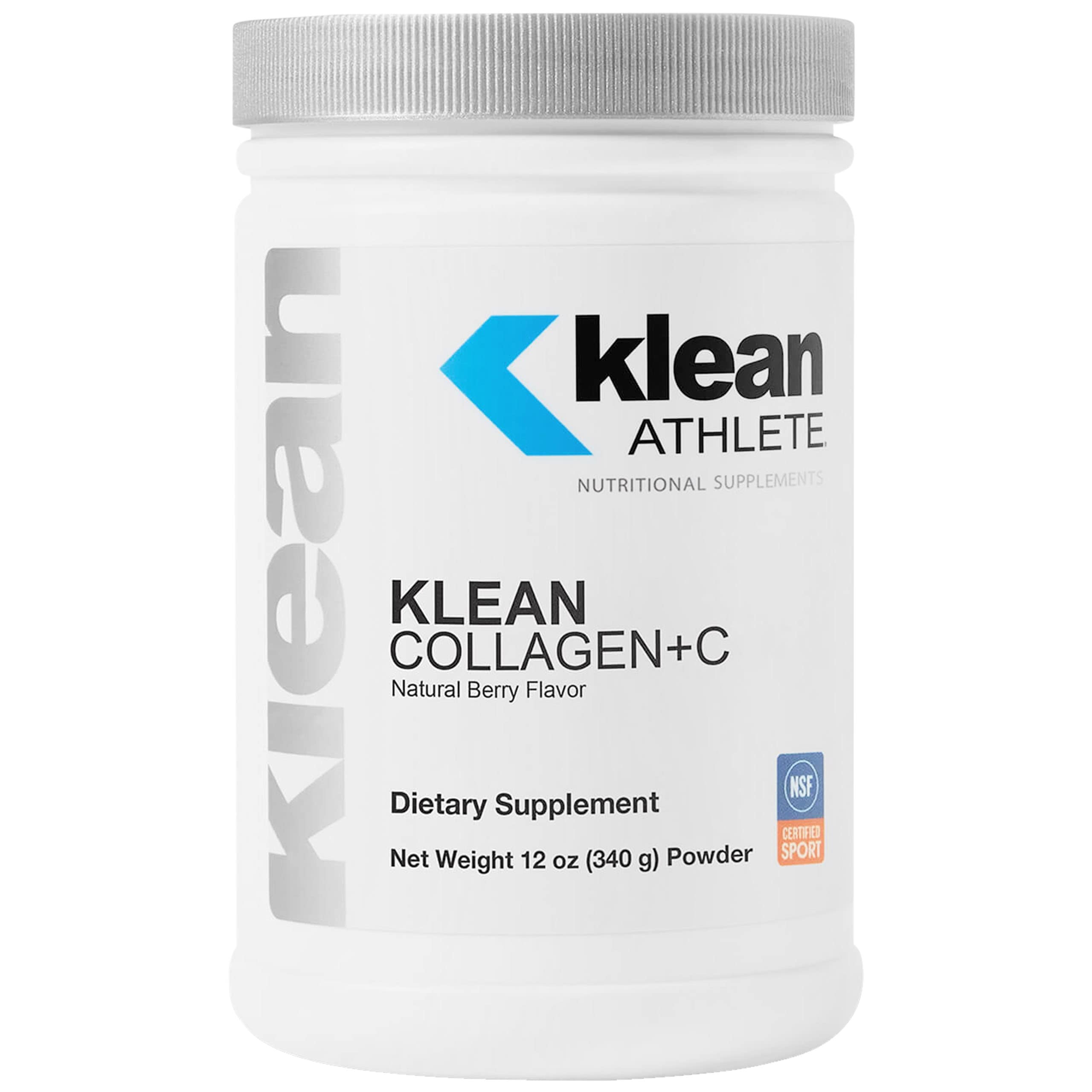 Klean Athlete Klean Collagen+C bottle on counter for daily joint support.