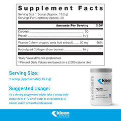 Klean Athlete Klean Collagen+C spoon dispensing powder for easy daily scoops.