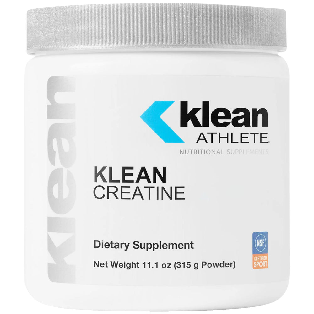 Klean Athlete Klean Creatine bottle front view showing unflavored formula for strength and recovery.