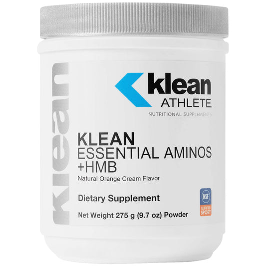 Klean Athlete Klean Essential Aminos + HMB bottle promotes lean muscle support.