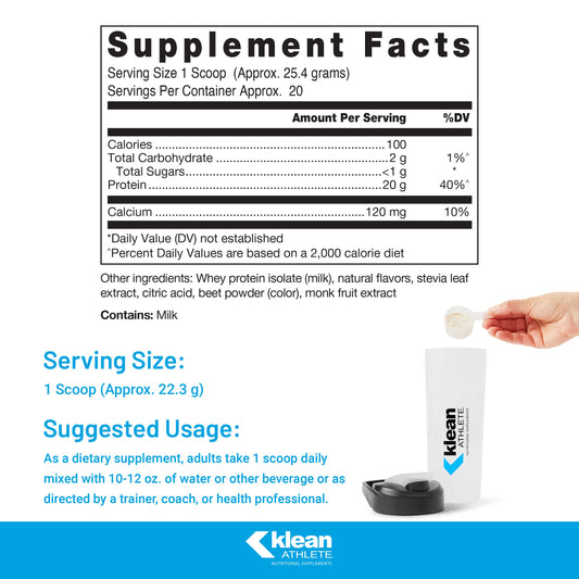 Klean Isolate scoop dispensing precise protein portions for daily use
