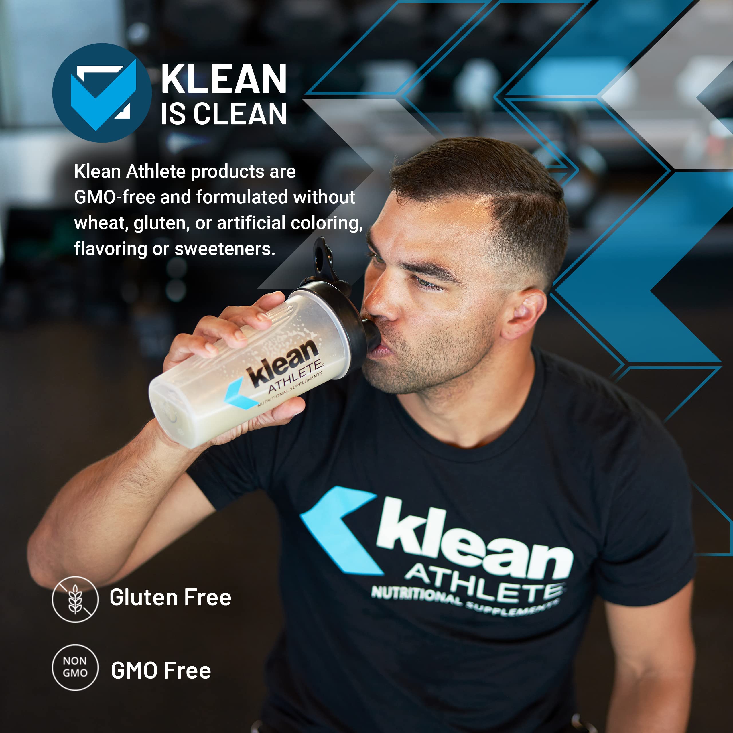 Klean Isolate scoop close-up suggests easy portioning for consistent daily protein.