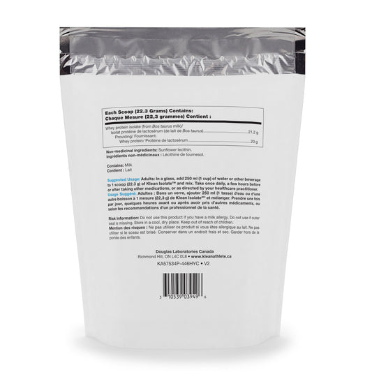 Klean Isolate tub label shows NSF Certified for Sport credibility.
