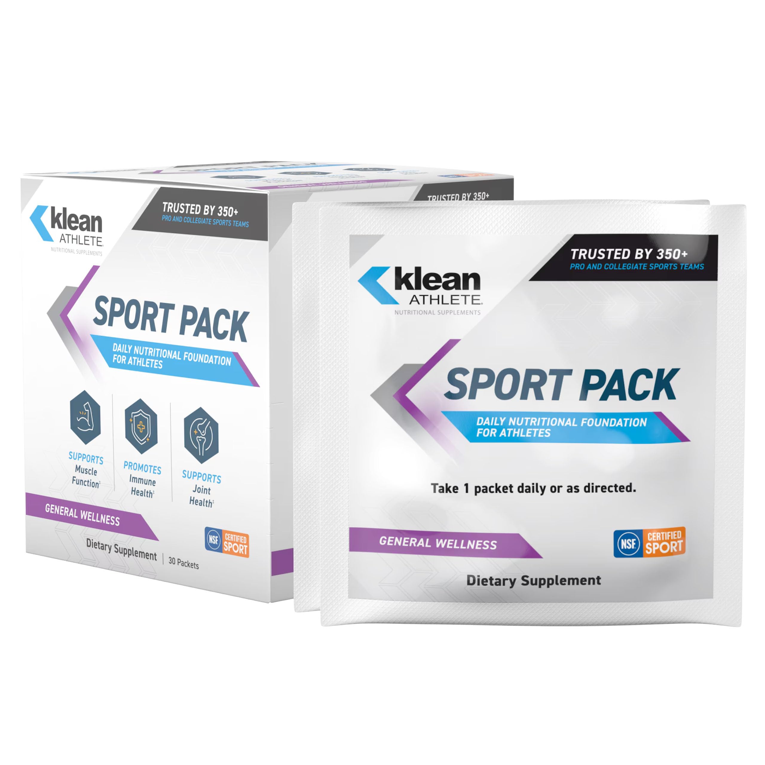 Klean Athlete Klean Sport Pack front view showing a compact daily wellness kit for athletes.