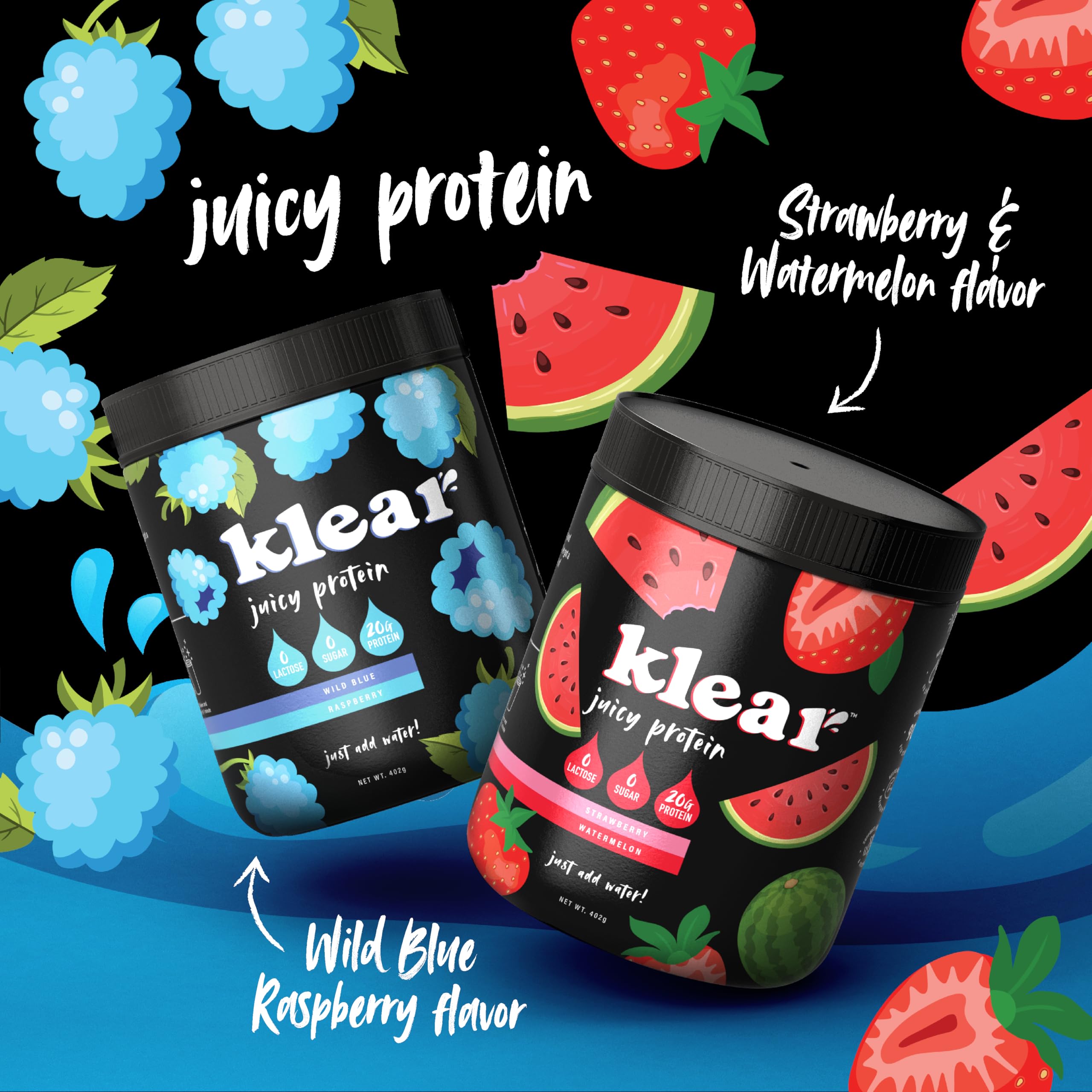 Klear zero sugar lactose-free packaging signals a light protein option