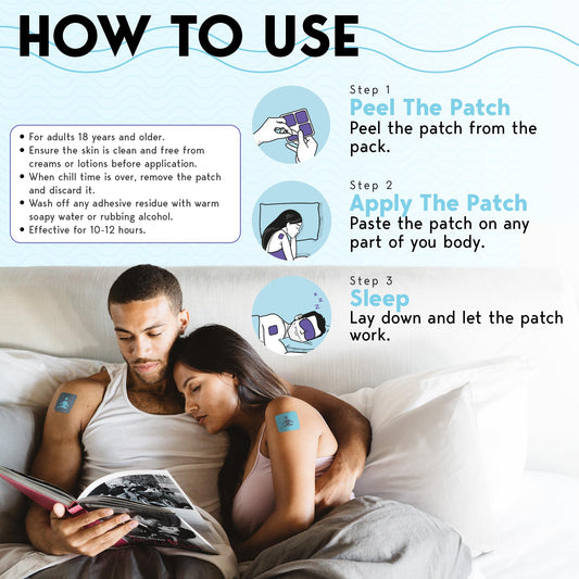 Klova Sleep Patch on shoulder provides convenient placement for calm evenings.