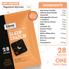 Klova Sleep Patch applied to the shoulder for convenient night placement.