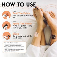 Klova Sleep Patch pack open revealing patch sheets for travel and storage.