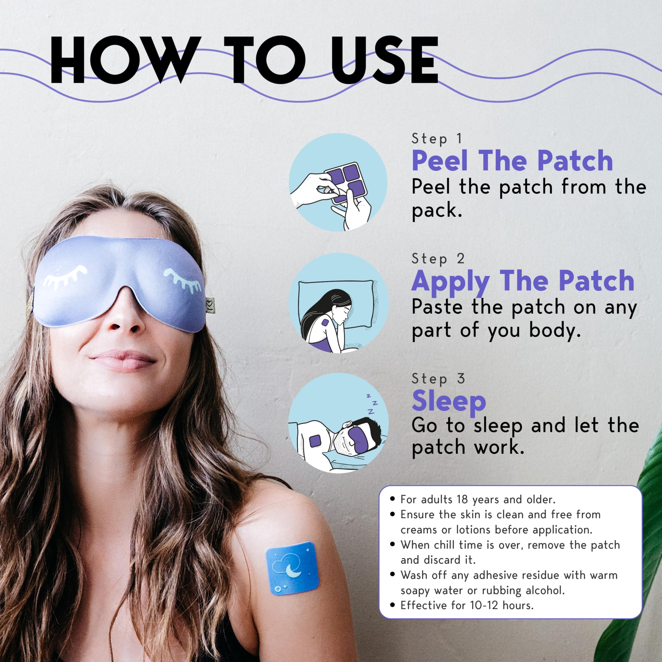 Klova ZSleep patch affixed to the arm during night use