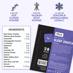 Klova ZSleep patch placed on the shoulder for overnight wear