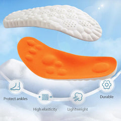 KLUMORTI 4D Cloud Insoles breathable fabric keeps feet dry