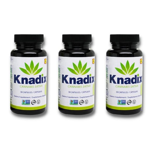 Knadix Hemp Oil bottle shown, omega-rich formula for daily wellness.