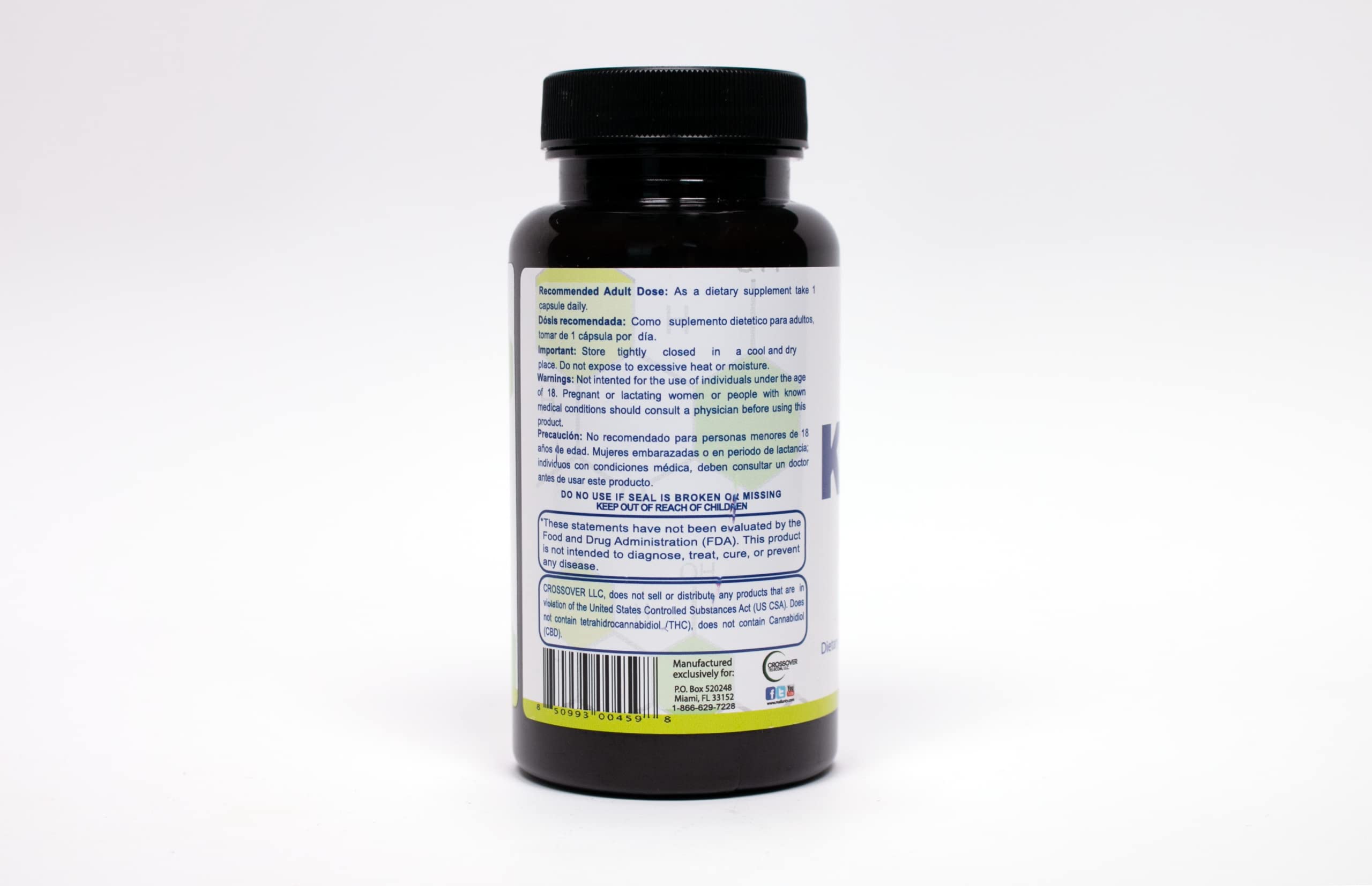 Knadix hemp oil supplement ingredients highlight natural organic components.