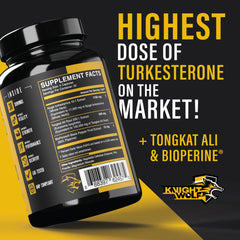 Knight Wolf Supps Turkesterone capsules ready for daily endurance and training use.