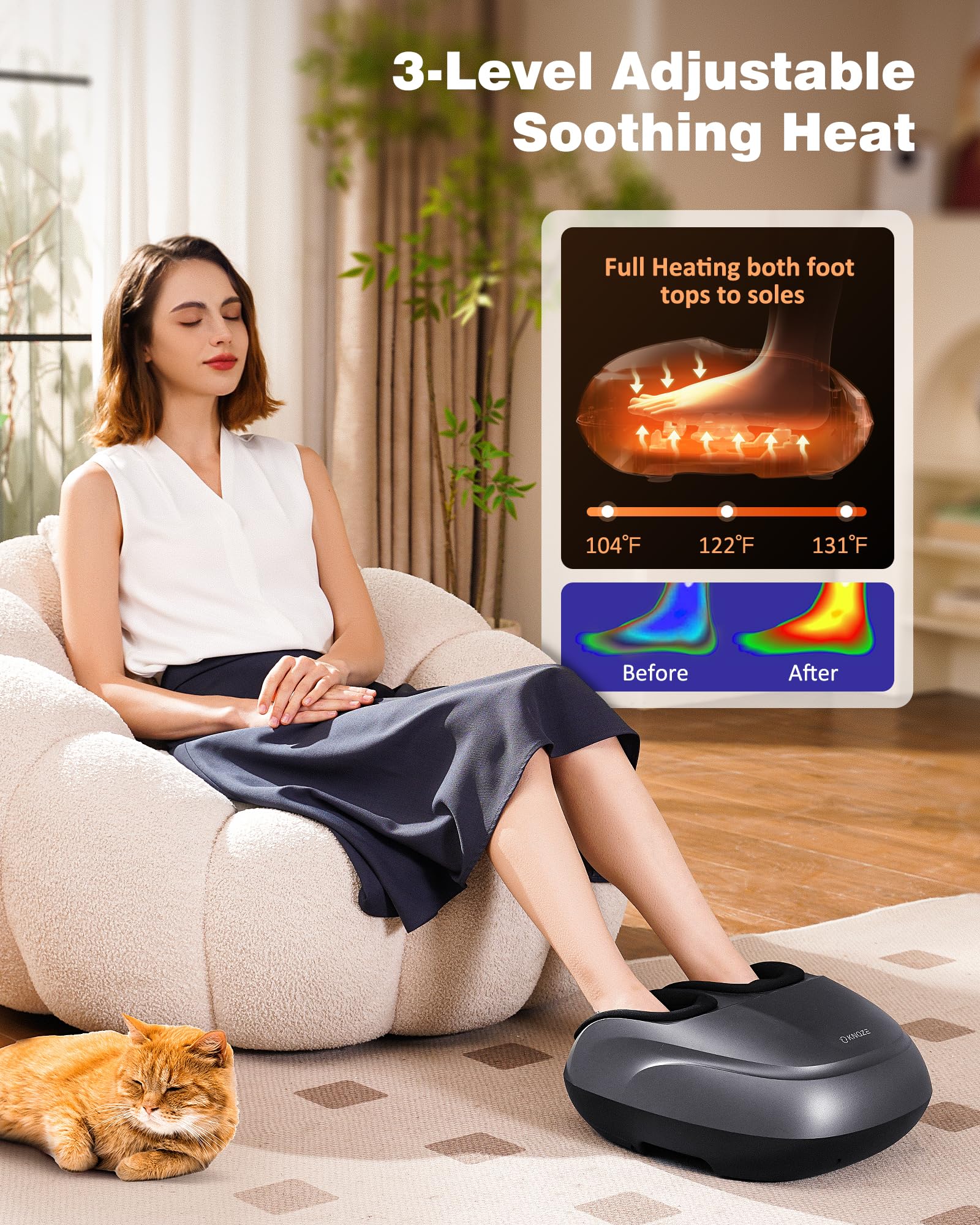 KNQZE air squeeze technology targets arches and heels for renewed comfort.