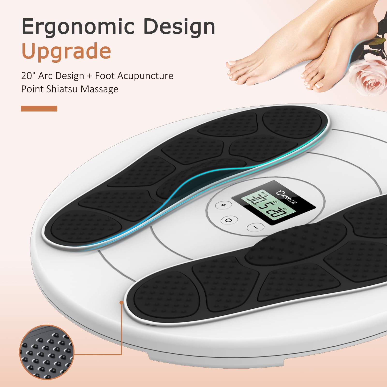 KNQZE Foot Massager in use during travel or at home.