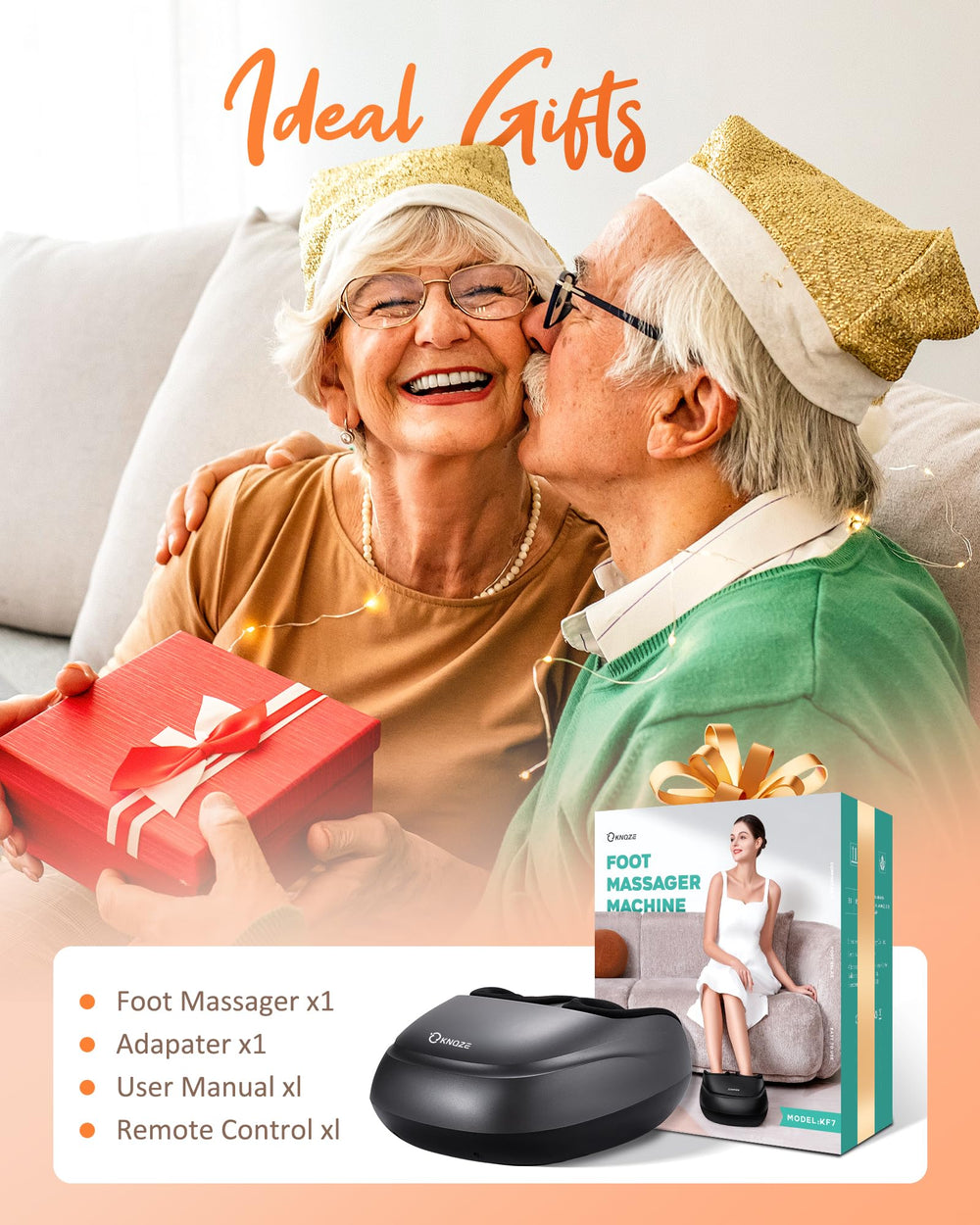 KNQZE gift-ready packaging suits birthdays and holidays with thoughtful foot care.