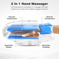KNQZE Hand Massager touchscreen panel close-up showing easy controls