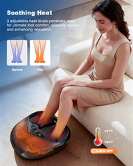 KNQZE heat settings button shows soothing warmth during massage