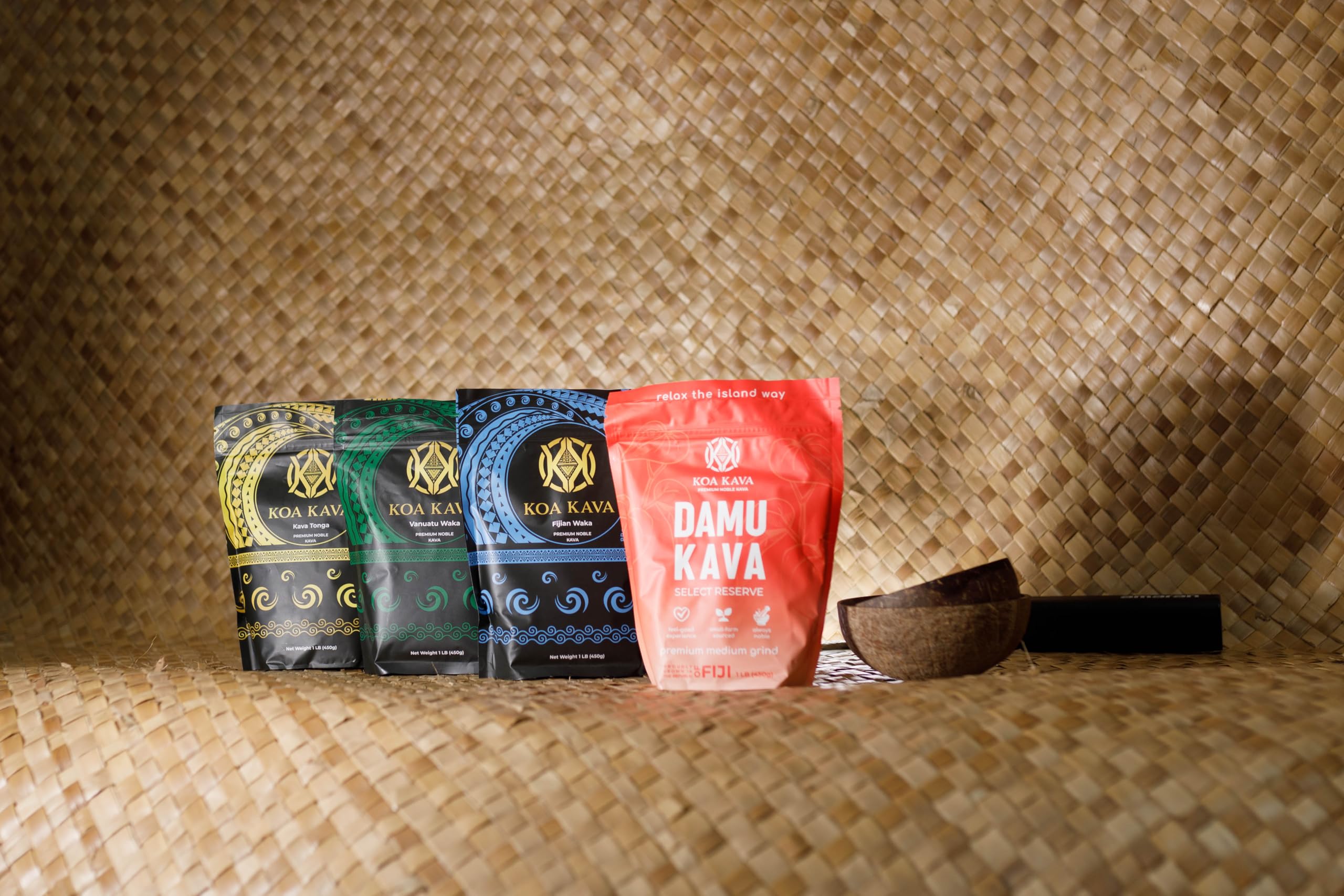 Koa Kava Damu powder texture close-up with earthy aroma