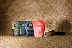 Koa Kava Damu powder texture close-up with earthy aroma
