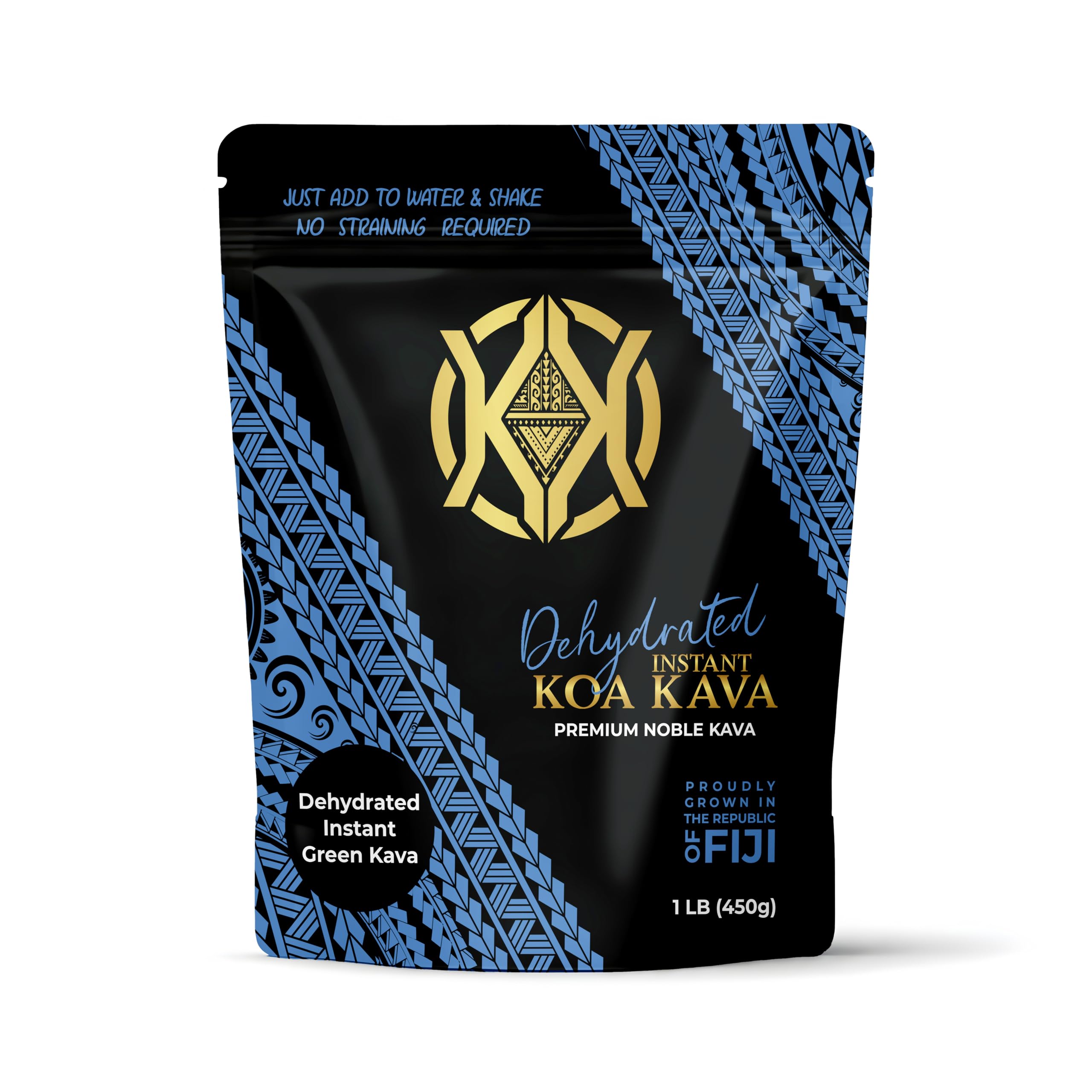 Koa Kava dehydrated green kava powder bag ideal for quick relaxation on the go
