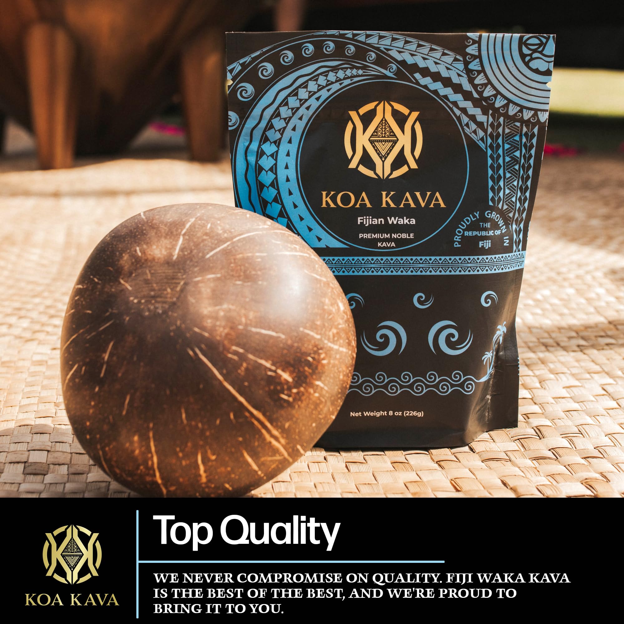 Koa Kava relaxation moment suggests mindful downtime.