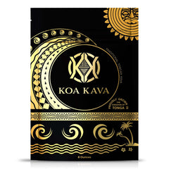 Koa Kava Tongan Kava Root Powder in a jar highlights premium noble kava for a relaxed evening.