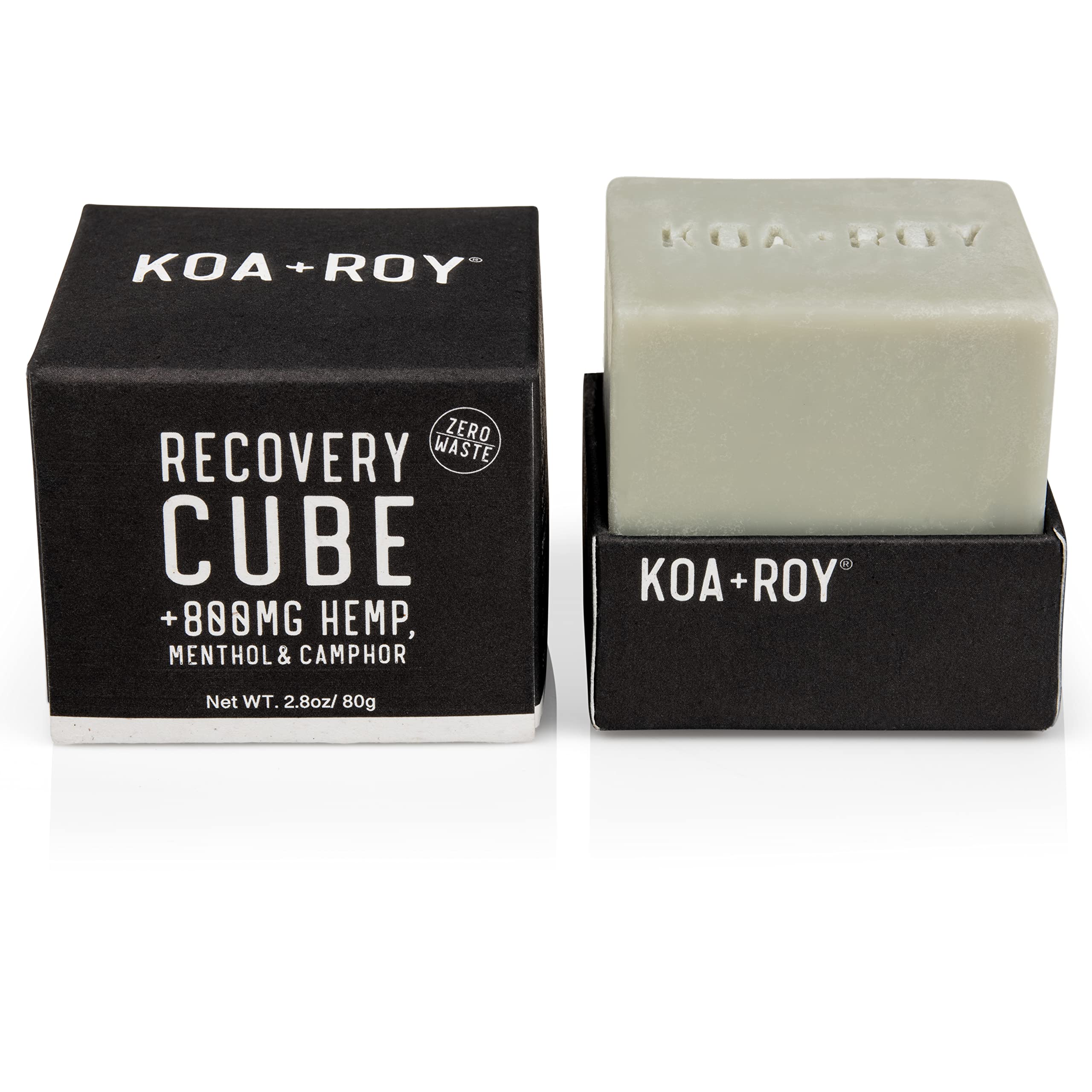 KOA ROY Recovery Cube hemp blend delivers cooling menthol and relief