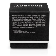 KOA ROY Recovery Cube texture close-up shows solid balm consistency
