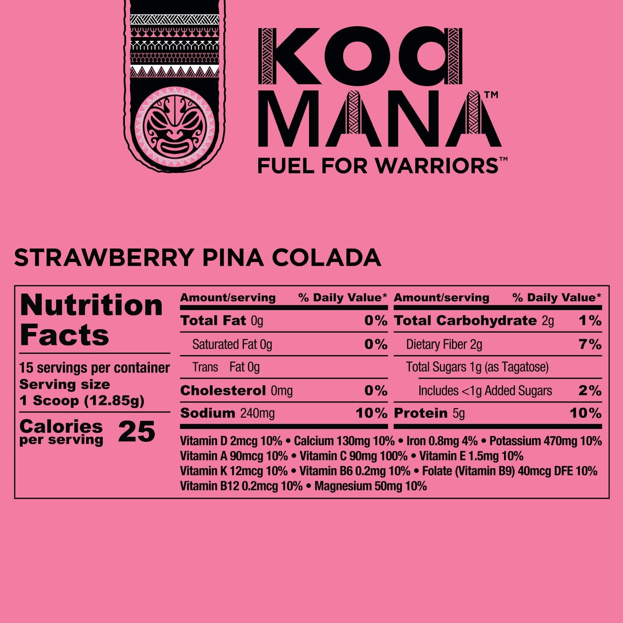 Single-serving KOA MANA sachet portable hydration option